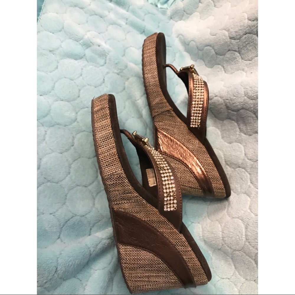 Volatile wedges brown and gold - Picture 2 of 5